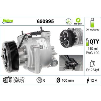 Compresseur, climatisation VALEO OEM 926004475R