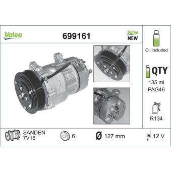 Compresseur, climatisation VALEO OEM 7D0820805KX