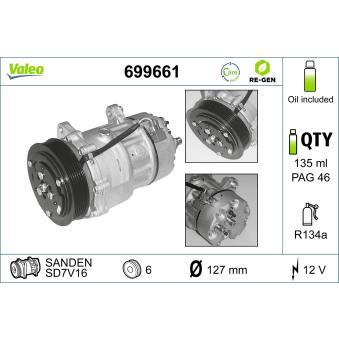 Compresseur, climatisation VALEO OEM 7D0820805KX
