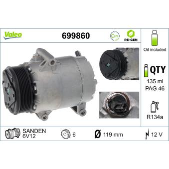 Compresseur, climatisation VALEO OEM 7711135104