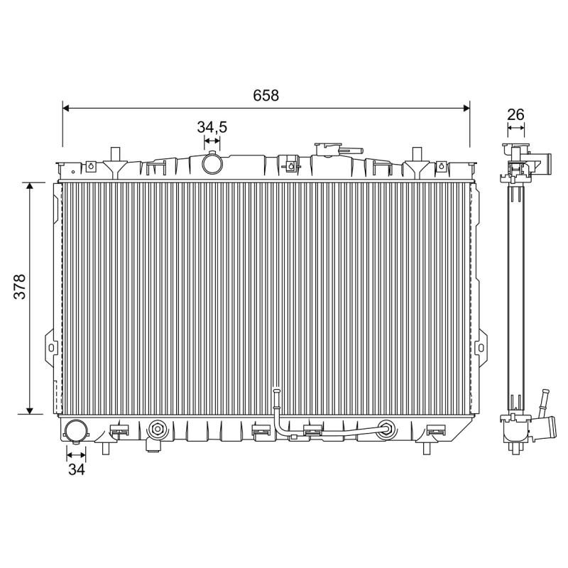 Radiateur, refroidissement du moteur VALEO 701206 - Visuel 2