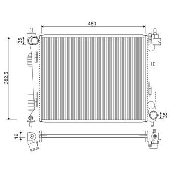 Radiateur, refroidissement du moteur VALEO [701347]