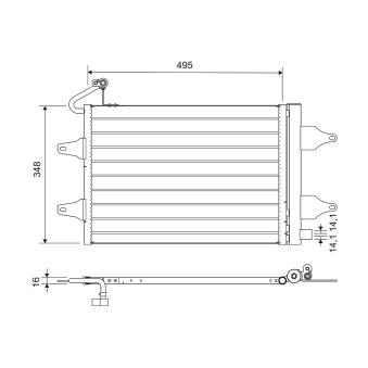 Condenseur, climatisation VALEO 812735 pour VOLKSWAGEN FOX 1.4 - 75cv
