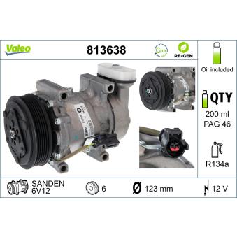 Compresseur, climatisation VALEO OEM 2S6119D629AF