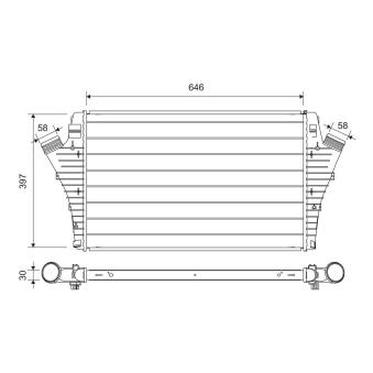 Intercooler, échangeur VALEO OEM 6302065