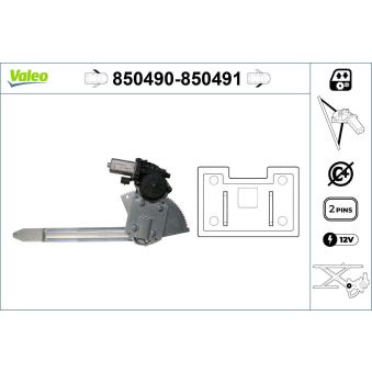 Lève-vitre VALEO 850490 pour SKODA FABIA 313 CDI 4x4 - 129cv