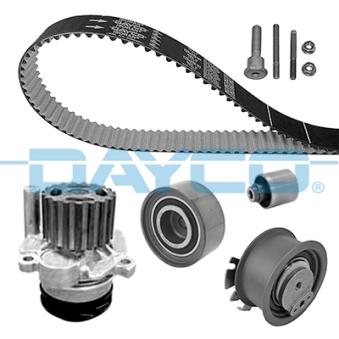 Pompe à eau + kit de courroie de distribution DAYCO KTBWP4860 pour VOLKSWAGEN PASSAT 2.0 TDI 16V - 140cv