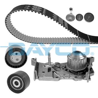 Pompe à eau + kit de courroie de distribution DAYCO KTBWP5171 pour VOLKSWAGEN SCIROCCO 1.6 E85 - 110cv