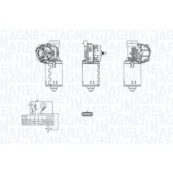 Système d'essuyage complet MAGNETI MARELLI 060500101010 pour FIAT DOBLO 1.3 JTD 16V - 70cv