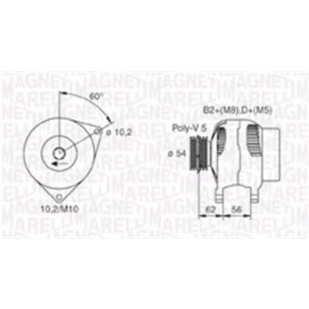 Alternateur MAGNETI MARELLI OEM 93177833
