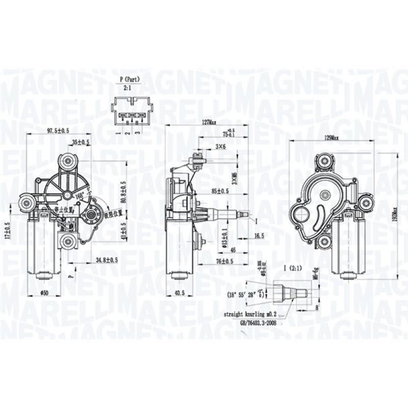 Moteur d'essuie-glace MAGNETI MARELLI 064342011010 - Visuel 1