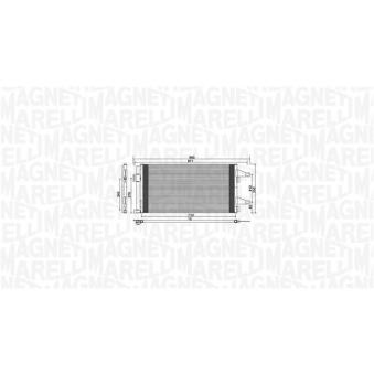Condenseur, climatisation MAGNETI MARELLI 350203761000 pour SEAT TOLEDO 2.2 HDI 110 - 110cv
