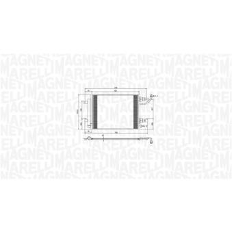 Condenseur, climatisation MAGNETI MARELLI 350203792000 pour PORSCHE 911 1.1 - 75cv