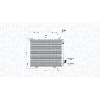 Condenseur, climatisation MAGNETI MARELLI 350203889000 pour AUDI Q7 E 320 - 220cv