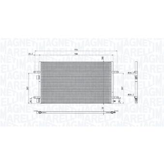 Condenseur, climatisation MAGNETI MARELLI [350203901000]