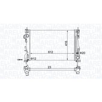 Radiateur, refroidissement du moteur MAGNETI MARELLI [350213129700]