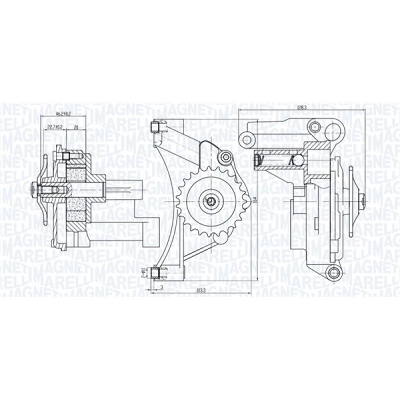 Pompe à huile MAGNETI MARELLI 351516000014 - Visuel 1