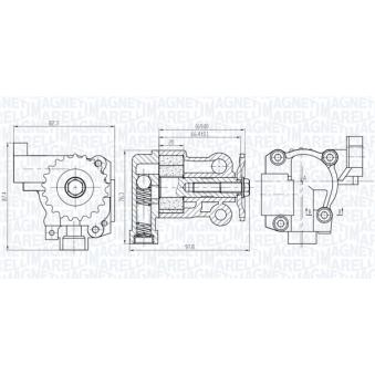 Pompe à huile MAGNETI MARELLI 351516000069 pour VOLKSWAGEN GOLF 1.4 TDI - 70cv