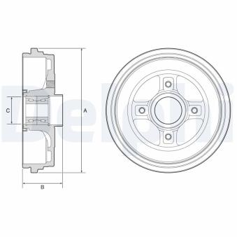 Tambour de frein DELPHI OEM 432033713R