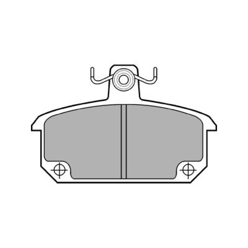 Jeu de 4 plaquettes de frein avant DELPHI LP168 - Visuel 1
