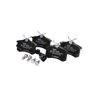 Jeu de 4 plaquettes de frein arrière DELPHI LP1815 pour RENAULT EXPRESS 1.6 - 110cv