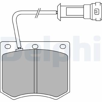 Jeu de 4 plaquettes de frein avant DELPHI LP241