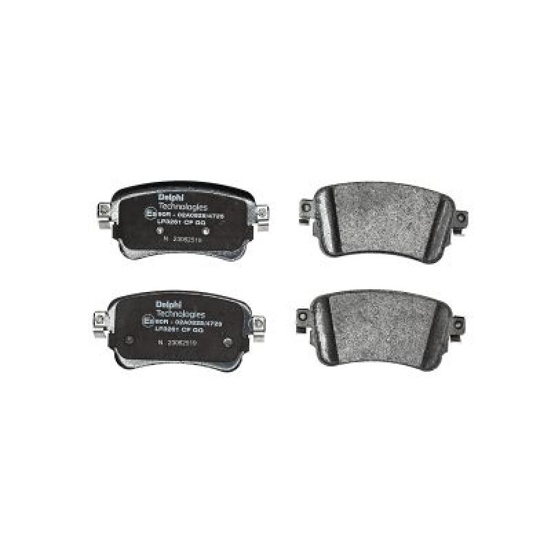 Jeu de 4 plaquettes de frein arrière DELPHI LP3261 - Visuel 1