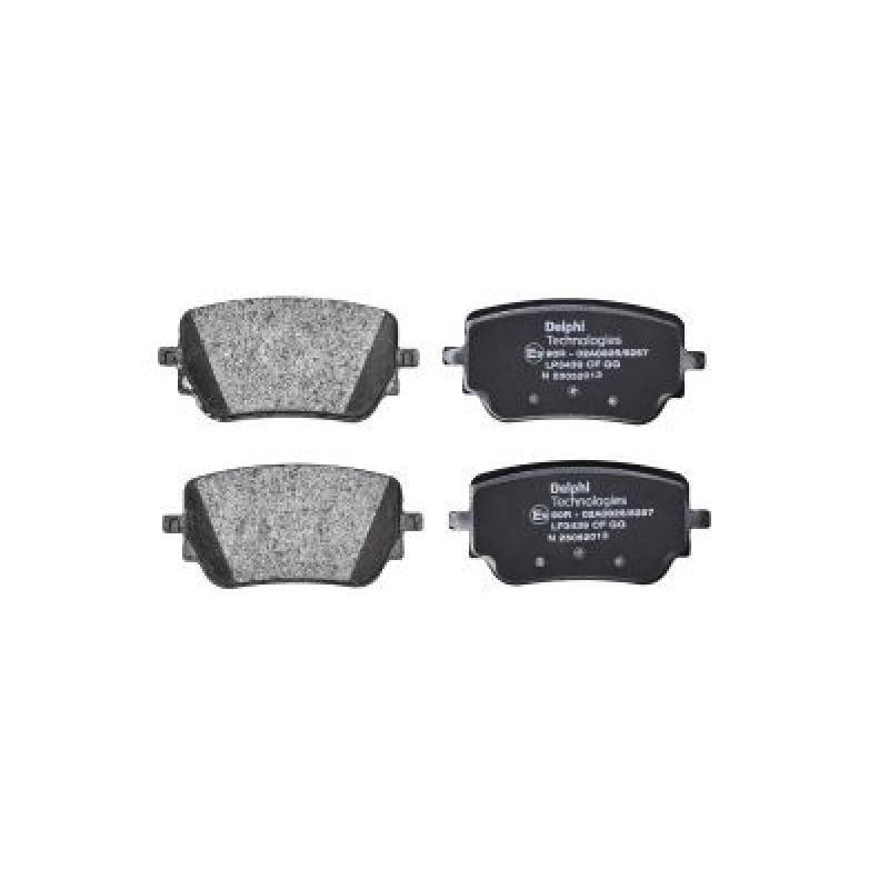Jeu de 4 plaquettes de frein arrière DELPHI LP3439 - Visuel 1