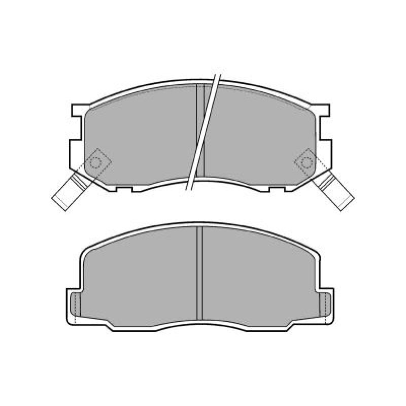 Jeu de 4 plaquettes de frein avant DELPHI LP409 - Visuel 1