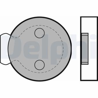Kit de plaquettes de frein, disque de frein de stationnement DELPHI OEM 95549354