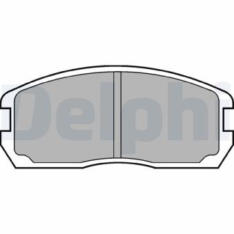Jeu de 4 plaquettes de frein avant DELPHI OEM MB618576