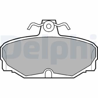 Jeu de 4 plaquettes de frein arrière DELPHI LP507 pour FORD SIERRA 2.0 i - 115cv