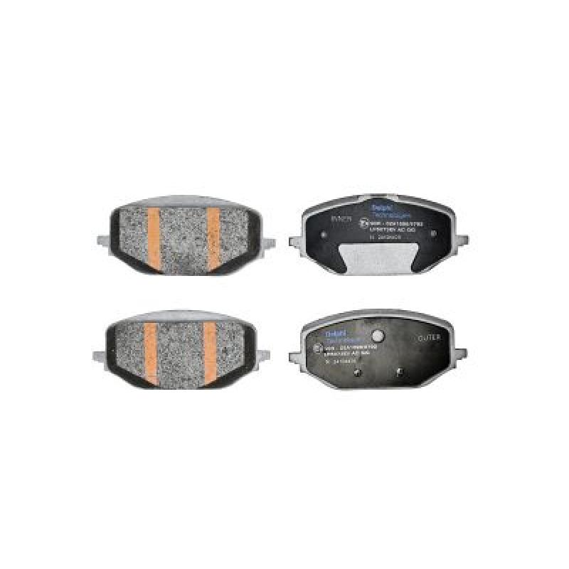 Jeu de 4 plaquettes de frein avant DELPHI LP5073EV - Visuel 2