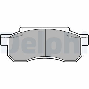 Jeu de 4 plaquettes de frein avant DELPHI LP526