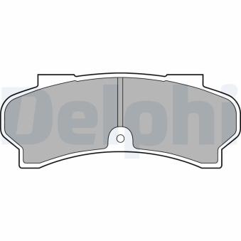 Jeu de 4 plaquettes de frein avant DELPHI [LP588]