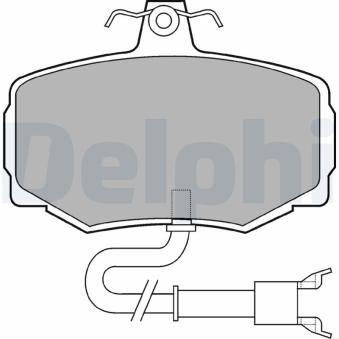 Jeu de 4 plaquettes de frein avant DELPHI LP600