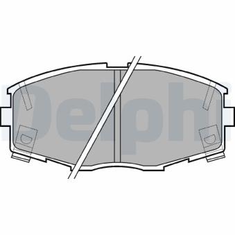 Jeu de 4 plaquettes de frein avant DELPHI OEM 0446514140