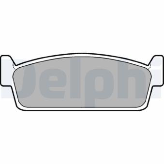 Jeu de 4 plaquettes de frein arrière DELPHI [LP646]