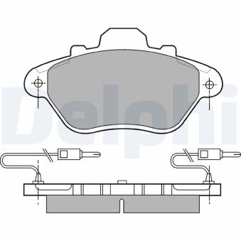 Jeu de 4 plaquettes de frein avant DELPHI OEM 425296