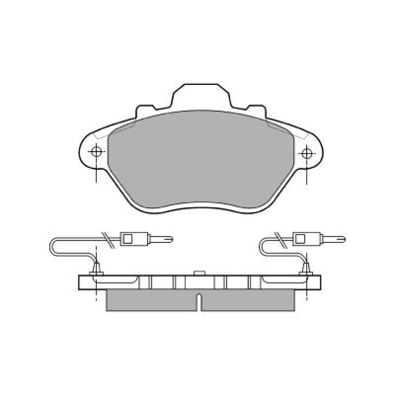 Jeu de 4 plaquettes de frein avant DELPHI LP654 - Visuel 1