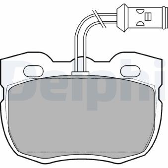 Jeu de 4 plaquettes de frein avant DELPHI OEM RTC6781