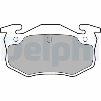 Jeu de 4 plaquettes de frein arrière DELPHI OEM 7701203635