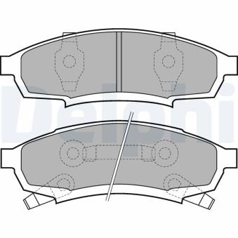 Jeu de 4 plaquettes de frein avant DELPHI OEM 12510014 Jeu de 4 plaquettes de frein avant DELPHI OEM 12510014