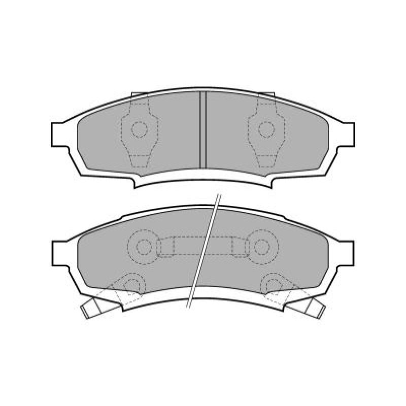 Jeu de 4 plaquettes de frein avant DELPHI LP895 - Visuel 1