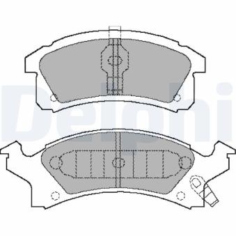 Jeu de 4 plaquettes de frein avant DELPHI [LP898]