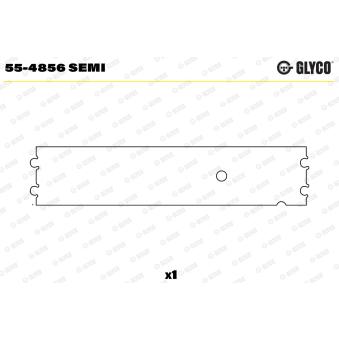 Coussinet de palier, bielle GLYCO 55-4856 SEMI pour CITROEN VISA 1.5 DCI - 110cv