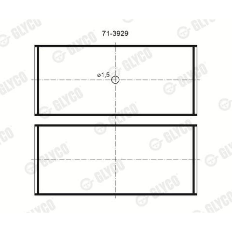 Coussinet de bielle GLYCO 71-3929/4 STD - Visuel 1