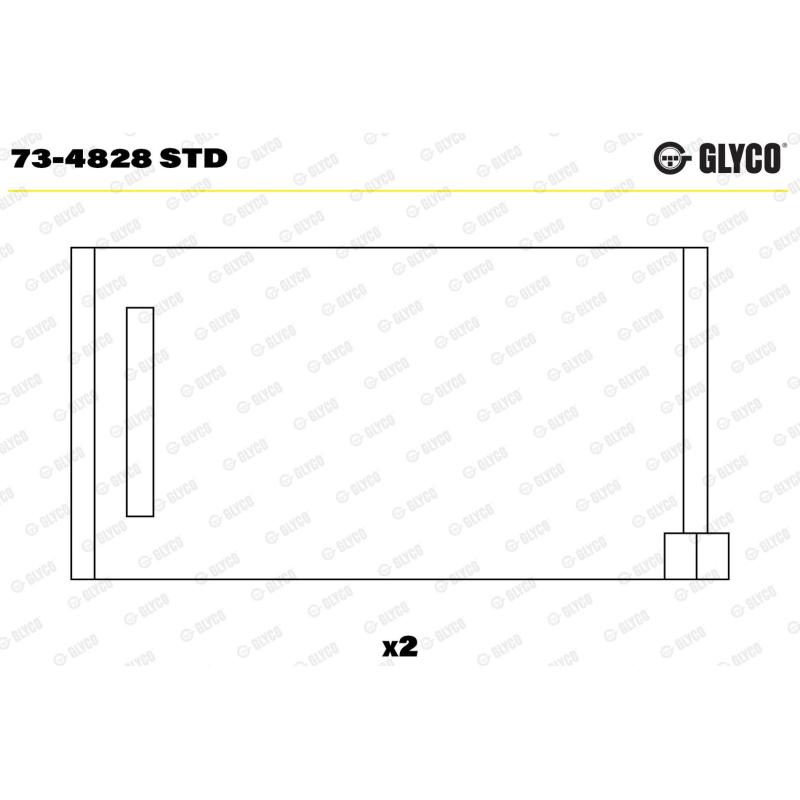 Support d'arbre à came GLYCO 73-4828 STD - Visuel 1