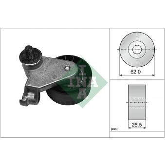 Poulie-tendeur, courroie crantée INA 531 0171 10 pour AUDI Q5 1.25 - 75cv