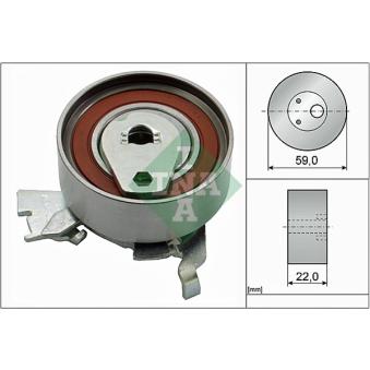 Poulie-tendeur, courroie crantée INA 531 0273 30 pour CITROEN JUMPY 1.8 - 84cv